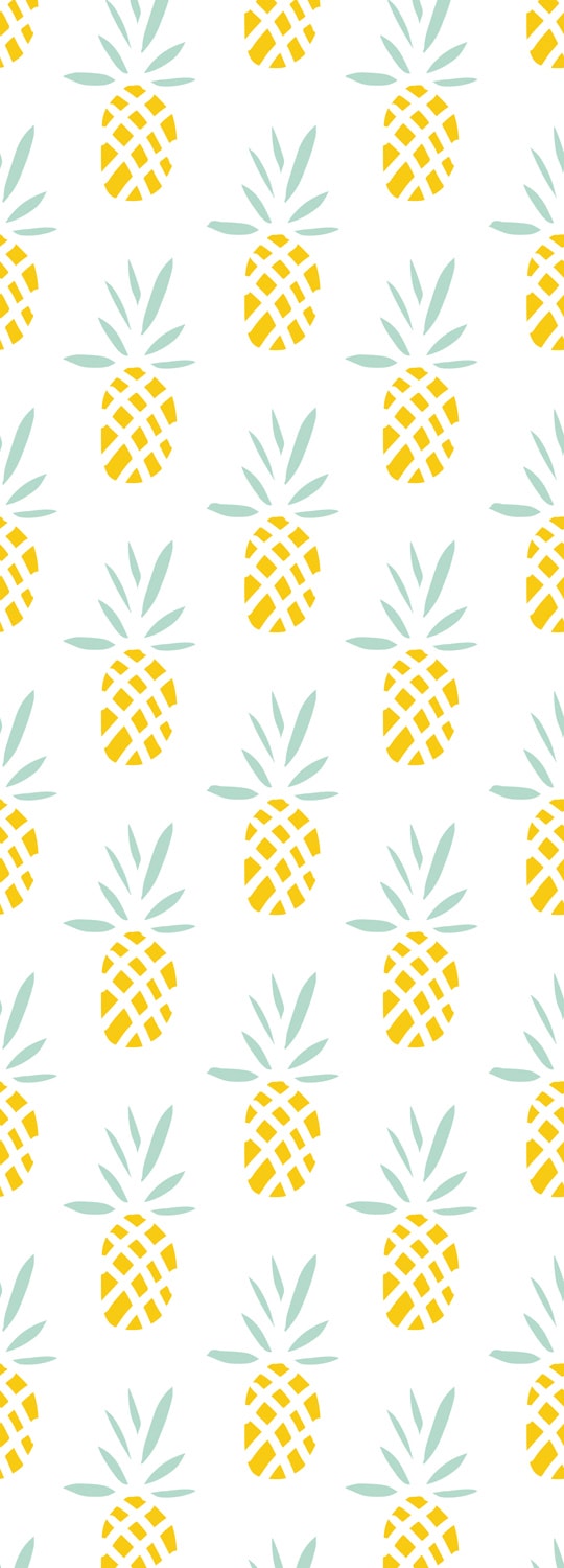 queence Vinyltapete »Golden Ananas«, bedruckt-tropisch, 90x250cm, selbstklebend, kinderleichte Anbringung, Sticker von queence