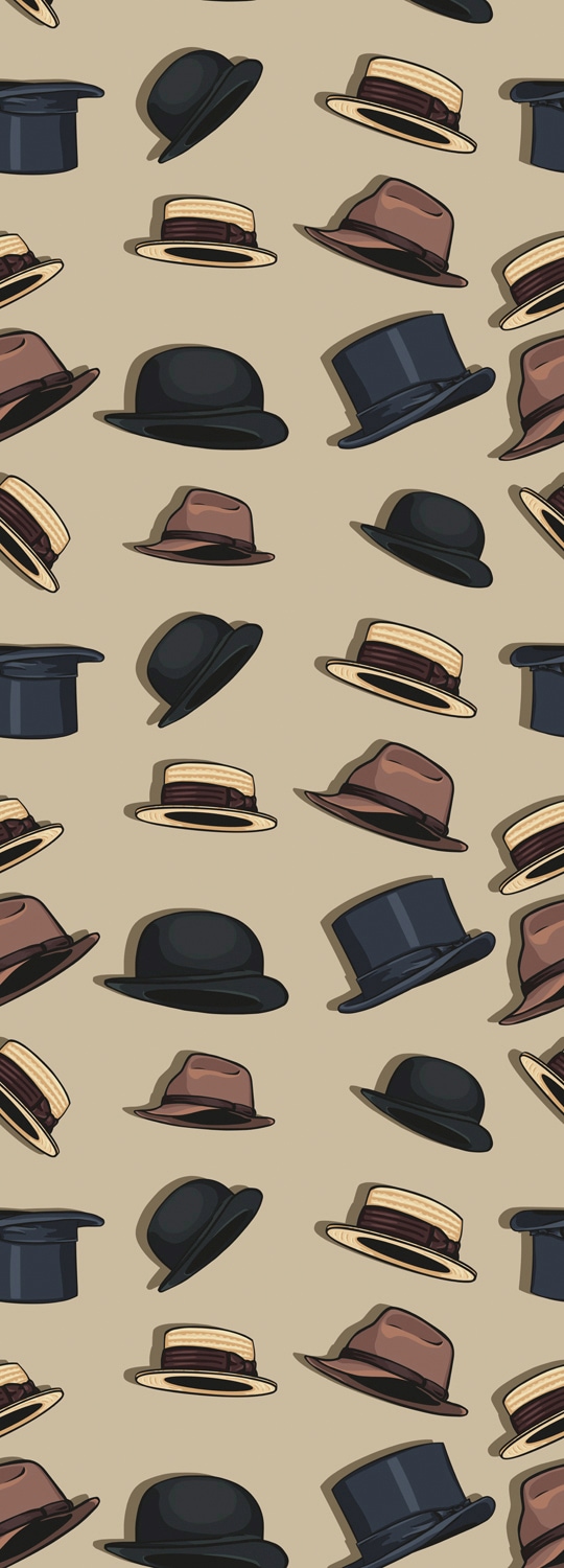 queence Vinyltapete »Hats«, 90x250cm, selbstklebend, kinderleichte Anbringung, Sticker queence Vinyltapete »Hats«, 90x250cm, selbstklebend, kinderleichte Anbringung, Sticker von queence