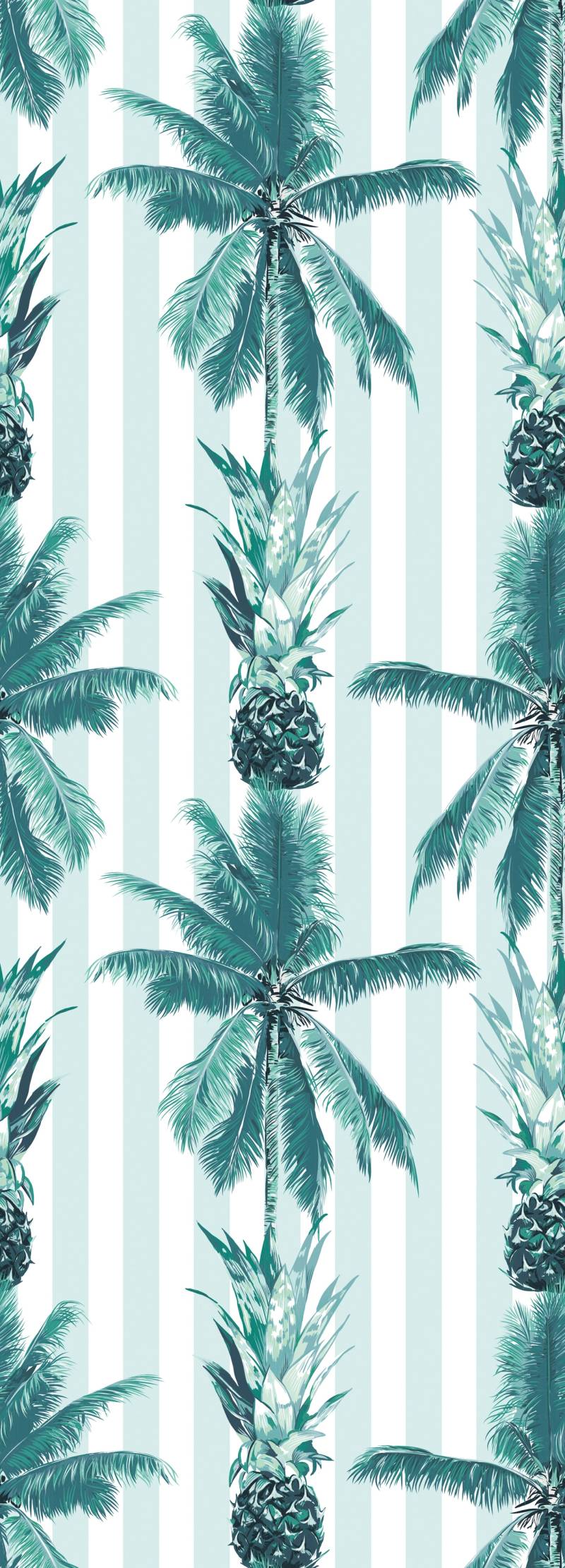 queence Vinyltapete »Pineapple Dream«, bedruckt-Motiv-botanisch-floral-gemustert-natürlich, 90x250cm, selbstklebend, kinderleichte Anbringung, Sticker von queence