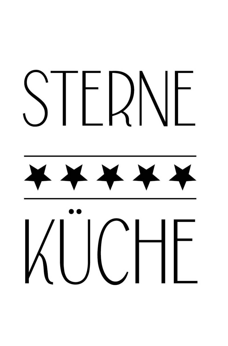 queence Wanddekoobjekt »5 STERNE KÜCHE«, Stahlschild, Blechschild, Spruch, Witzig, Wanddeko, retro, 20x30cm von queence