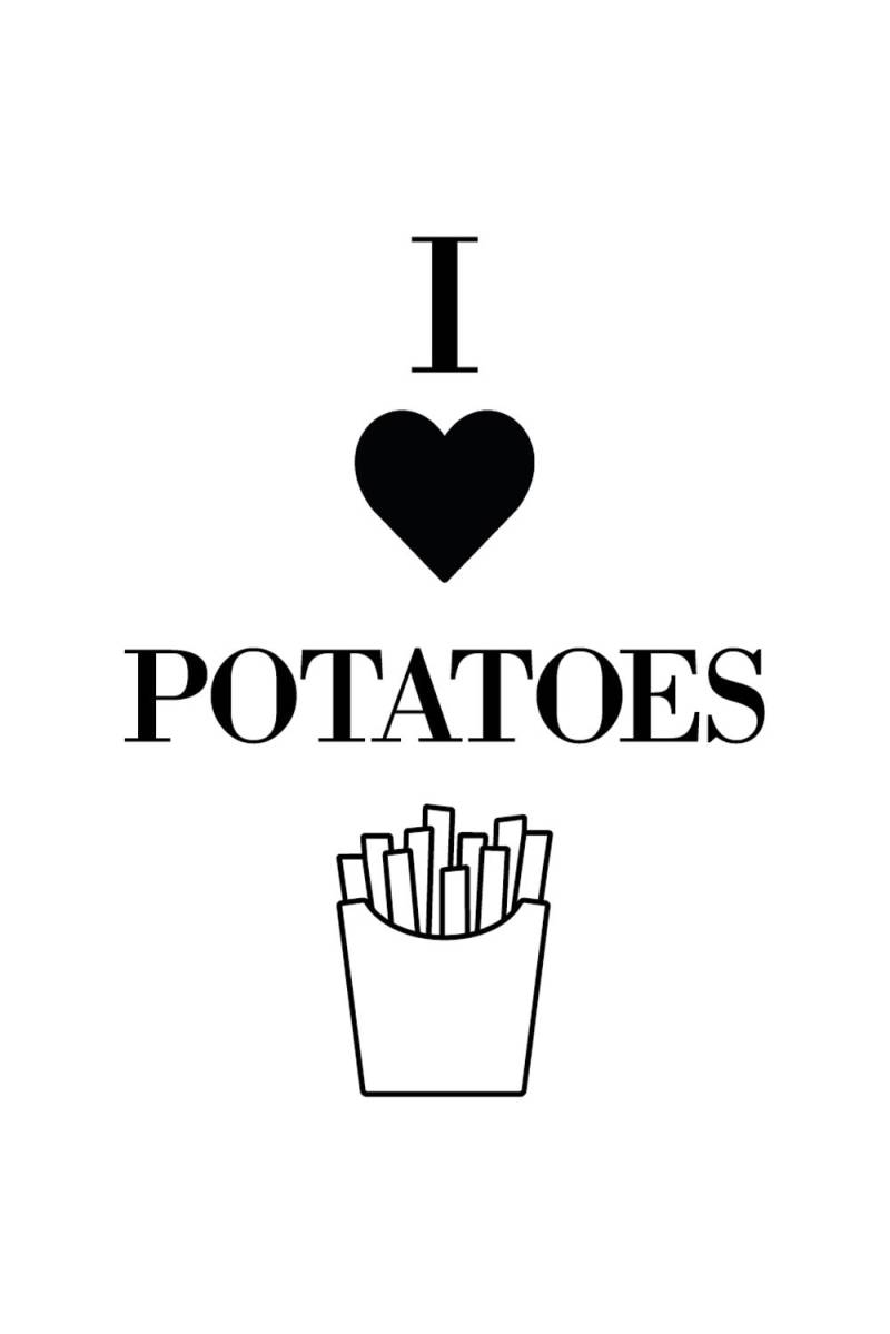 queence Wanddekoobjekt »I LOVE POTATOES«, Stahlschild, Blechschild, Spruch, Witzig, Wanddeko, retro, 20x30cm von queence