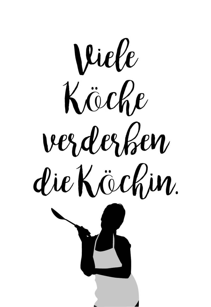 queence Wanddekoobjekt »Köchin«, Stahlschild, Blechschild, Spruch, Witzig, Wanddeko, retro, 20x30cm von queence