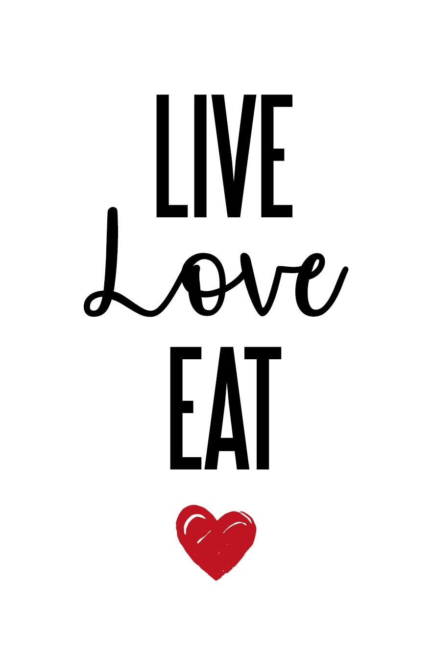 queence Wanddekoobjekt »LIVE LOVE EAT« von queence