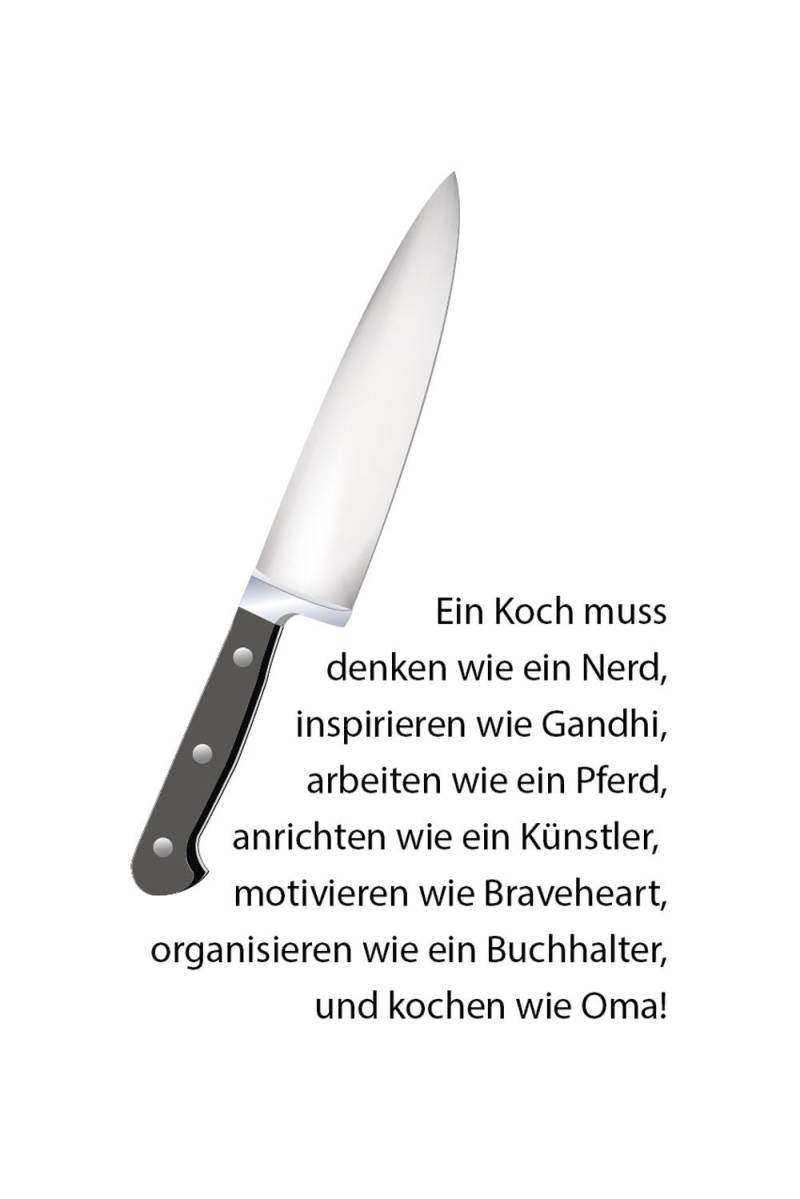 queence Wanddekoobjekt »Messer«, Stahlschild, Blechschild, Spruch, Witzig, Wanddeko, retro, 20x30cm von queence