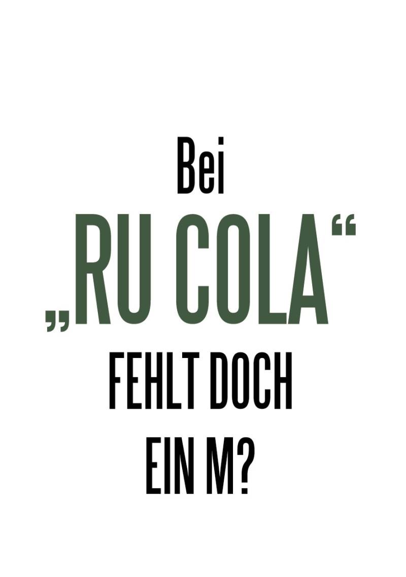 queence Wanddekoobjekt »RU(M)COLA«, Stahlschild, Blechschild, Spruch, Witzig, Wanddeko, retro, 20x30cm von queence