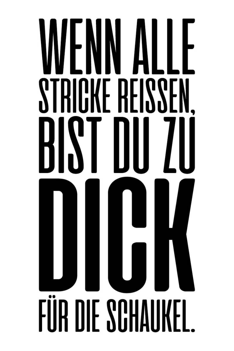 queence Wanddekoobjekt »Wenn alle Stricke reissen, ...«, Stahlschild, Blechschild, Spruch, Witzig, Wanddeko, retro, 20x30cm von queence