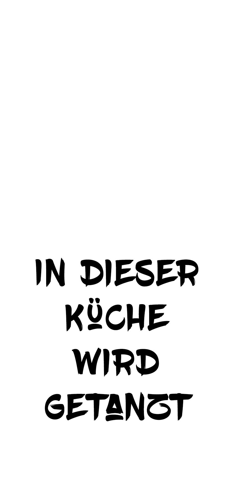 queence Wanddekoobjekt »In dieser Küche wird getanzt«, Schriftzug auf Stahlblech von queence