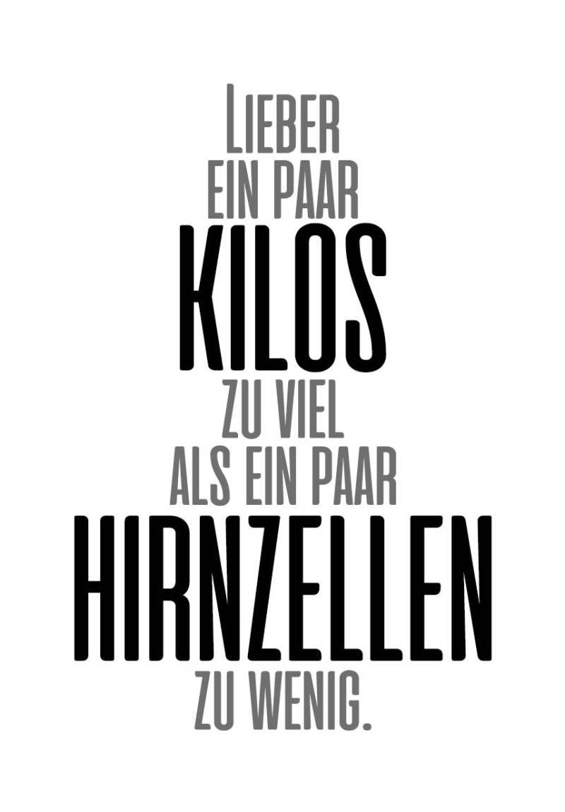 queence Wanddekoobjekt »Lieber ein paar Kilos ...«, Stahlschild, Blechschild, Spruch, Witzig, Wanddeko, retro, 20x30cm von queence