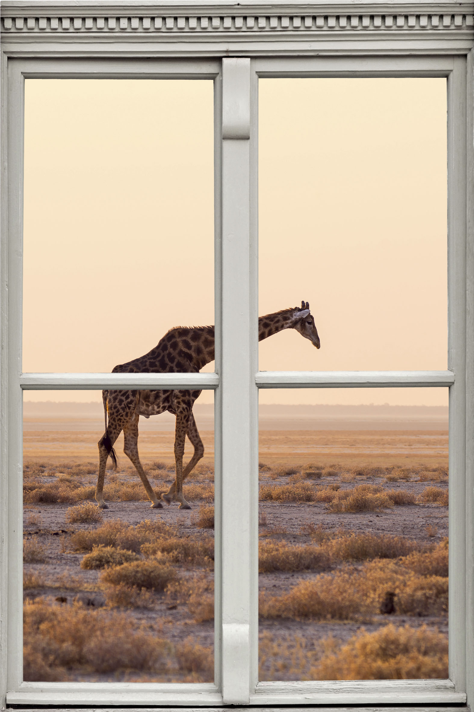 queence Wandsticker »Giraffe«, Wandsticker, Wandbild, selbstklebend, 3D, Fenster von queence