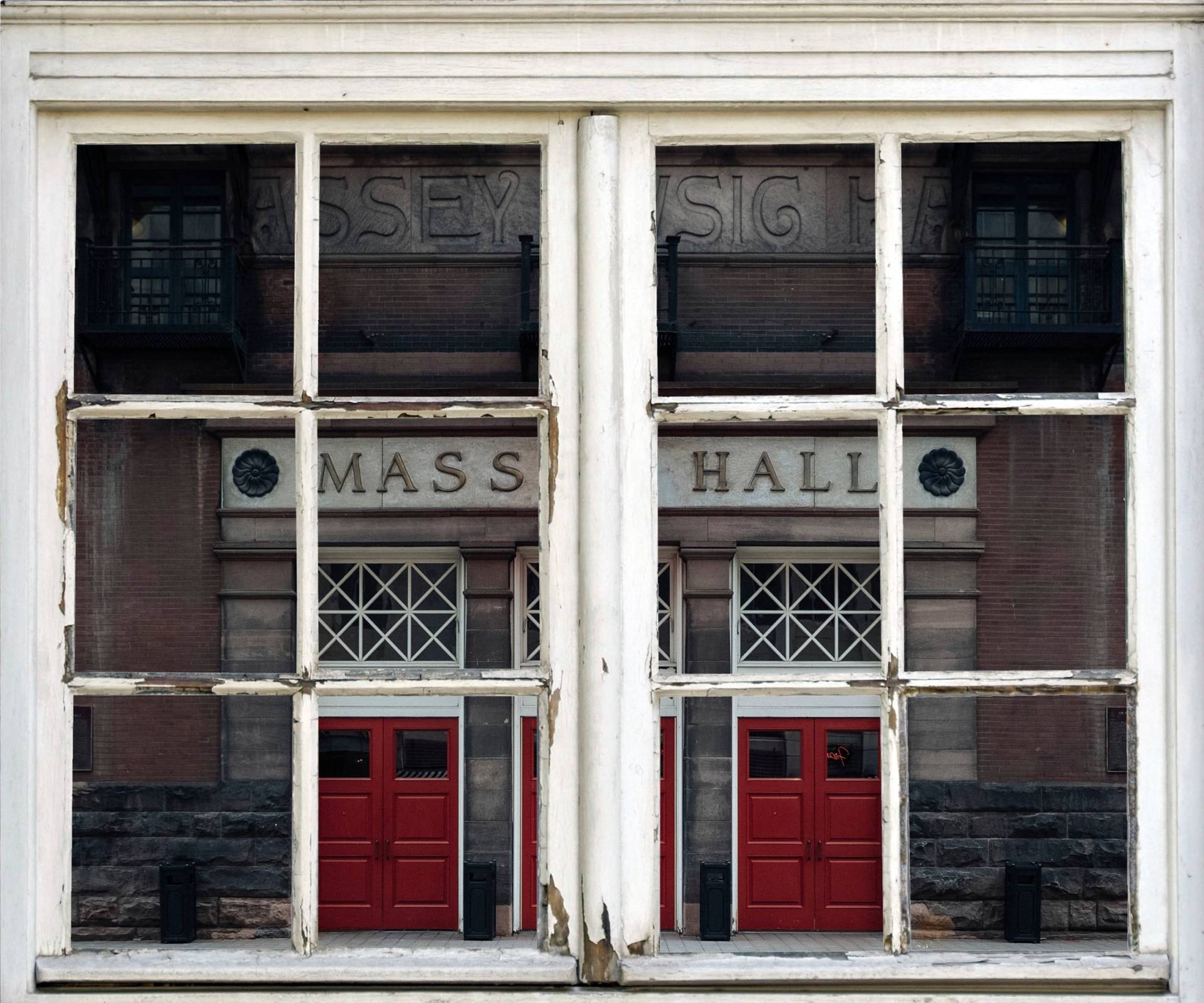 queence Wandsticker »MASS HALL«, Wandsticker, Wandbild, selbstklebend, 3D, Fenster von queence