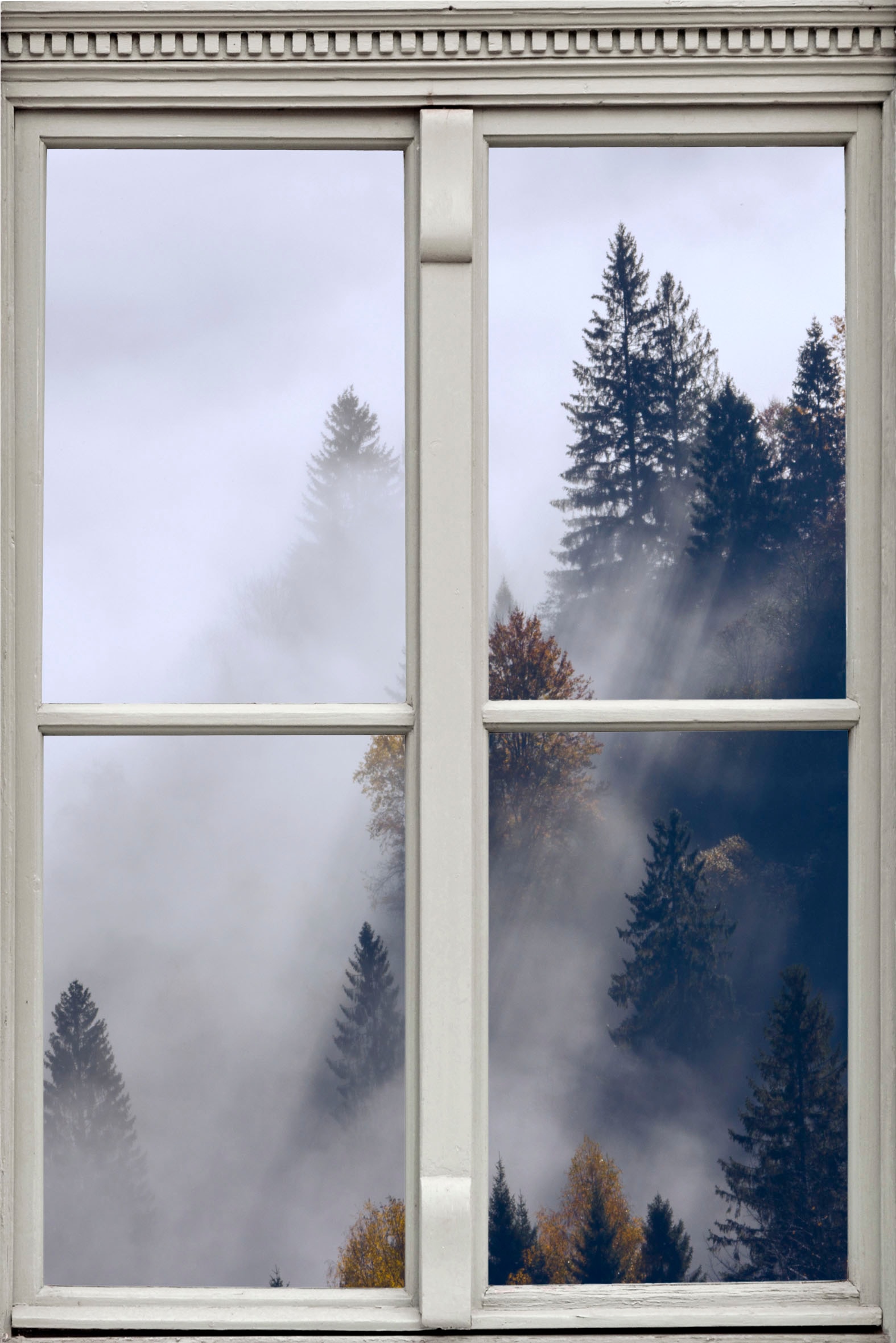 queence Wandsticker »Nebel«, Wandsticker, Wandbild, selbstklebend, 3D, Fenster von queence