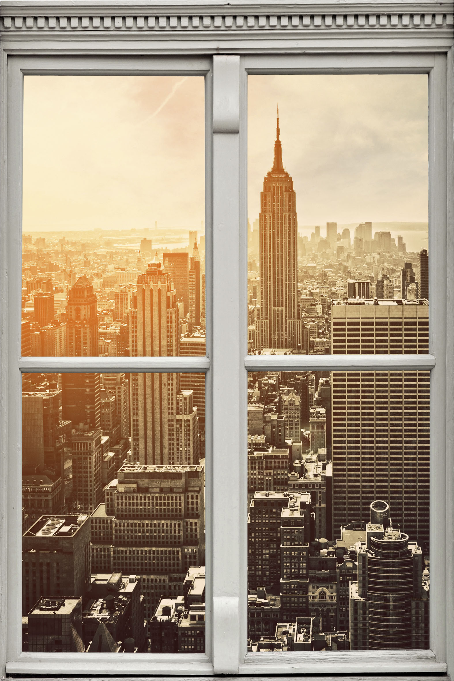 queence Wandsticker »New York«, Wandsticker, Wandbild, selbstklebend, 3D, Fenster von queence