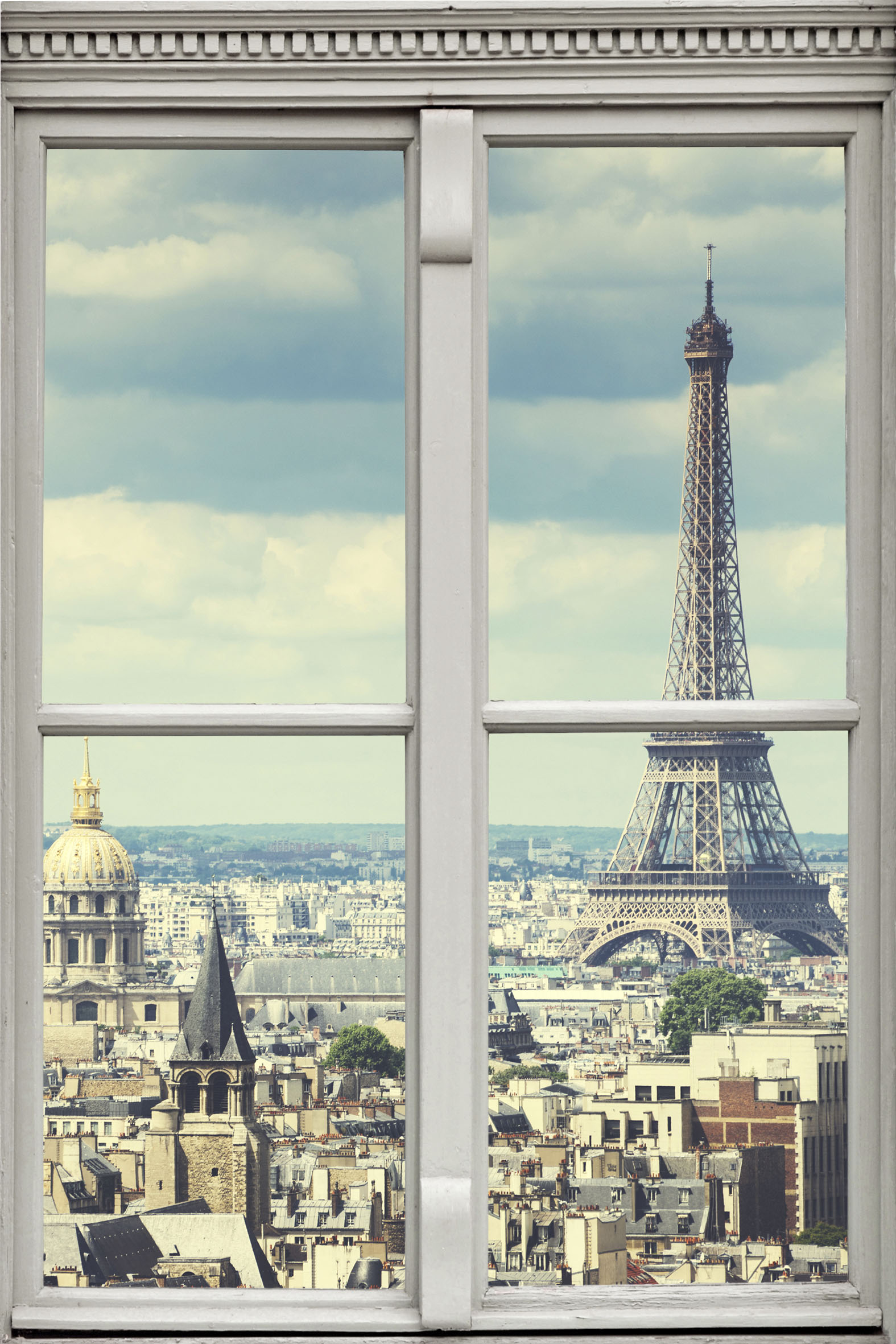 queence Wandsticker »Paris«, Wandsticker, Wandbild, selbstklebend, 3D, Fenster von queence