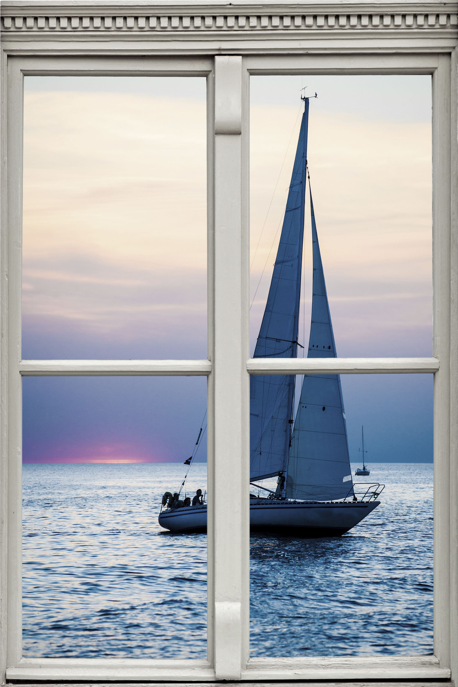 queence Wandsticker »Segelschiff«, Wandsticker, Wandbild, selbstklebend, 3D, Fenster von queence