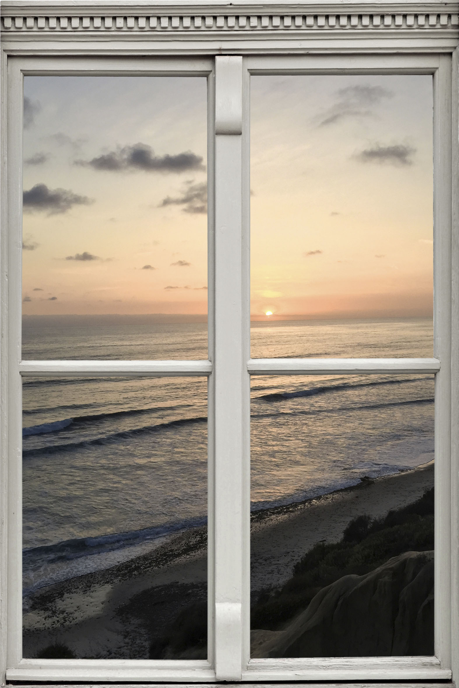 queence Wandsticker »Sonnenuntergang«, Wandsticker, Wandbild, selbstklebend, 3D, Fenster von queence