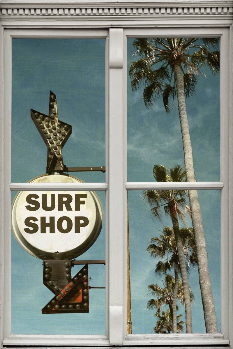 queence Wandsticker »Surf Shop« von queence