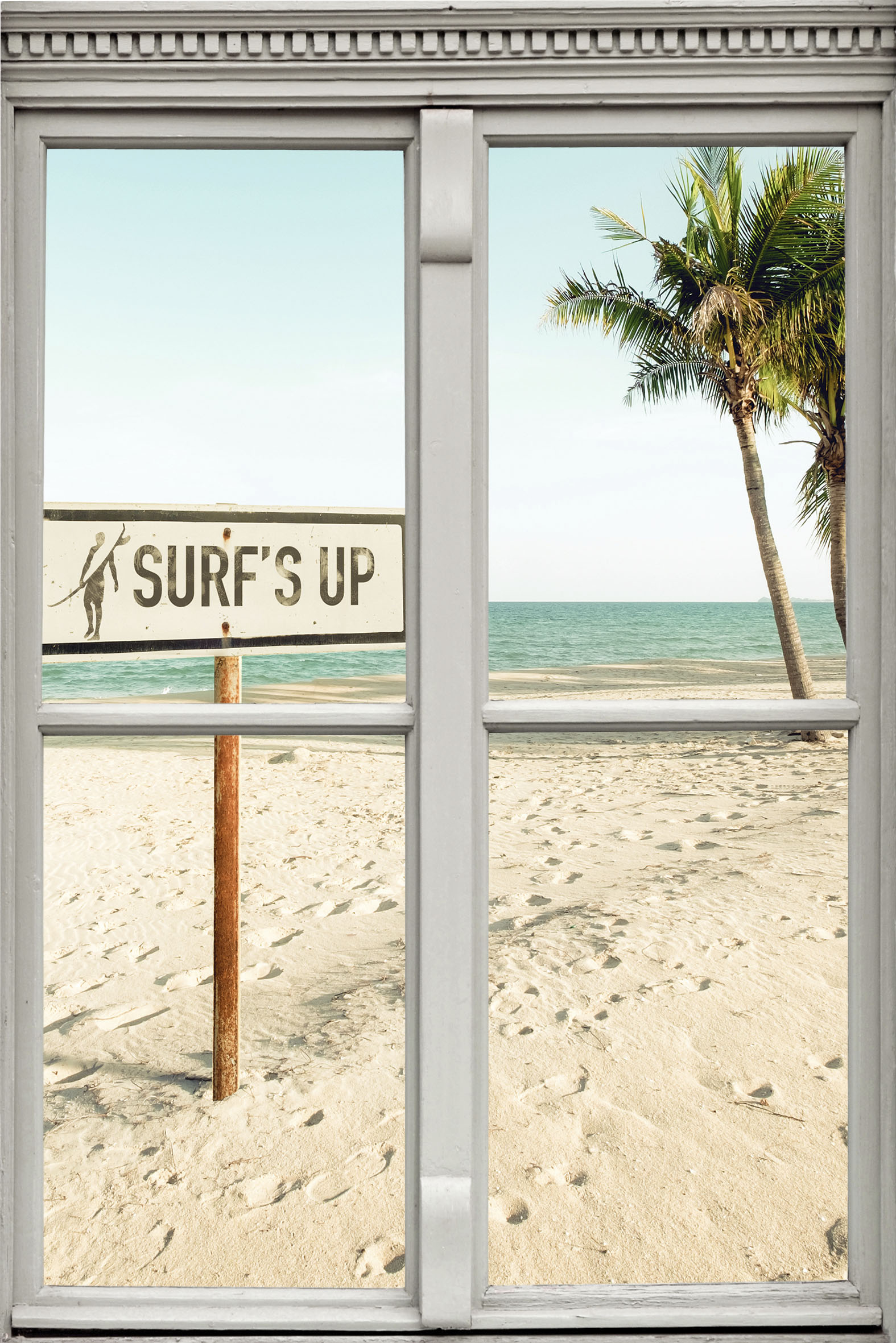 queence Wandsticker »Surf's up«, Wandsticker, Wandbild, selbstklebend, 3D, Fenster von queence