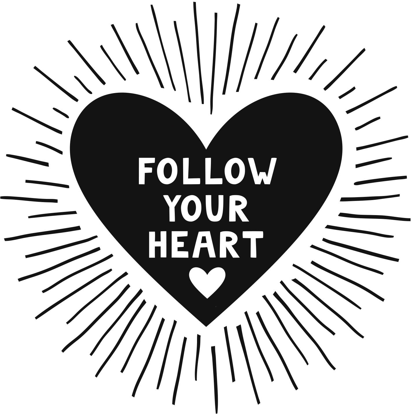 queence Wandtattoo »FOLLOW YOUR HEART«, (1 St.) von queence