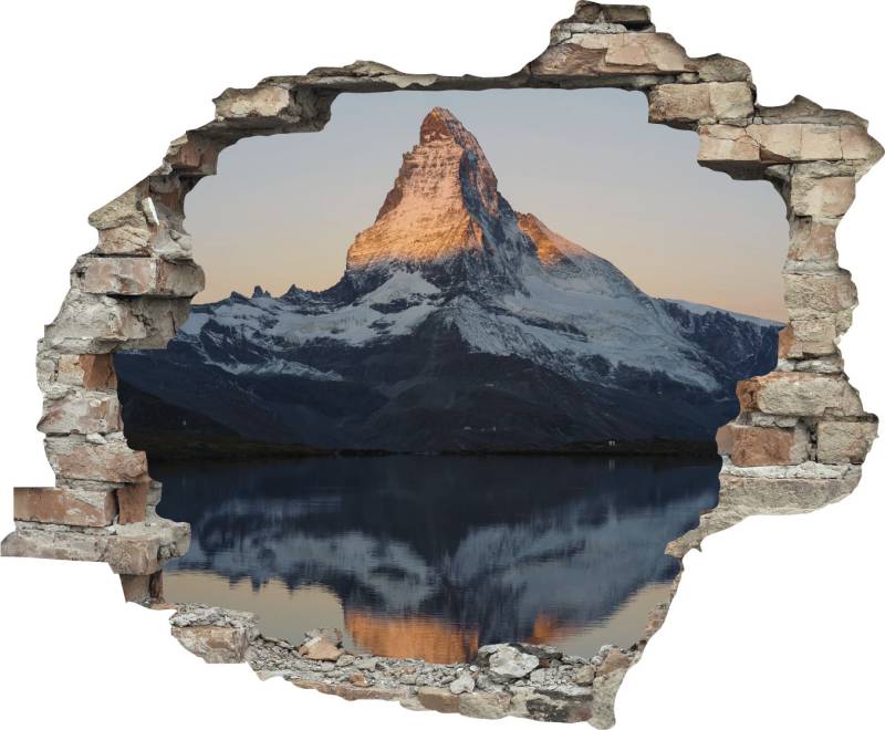 queence Wandtattoo »Matterhorn«, (1 St.), Wandsticker, Wandbild, selbstklebend, 3D, Wanddurchbruch von queence