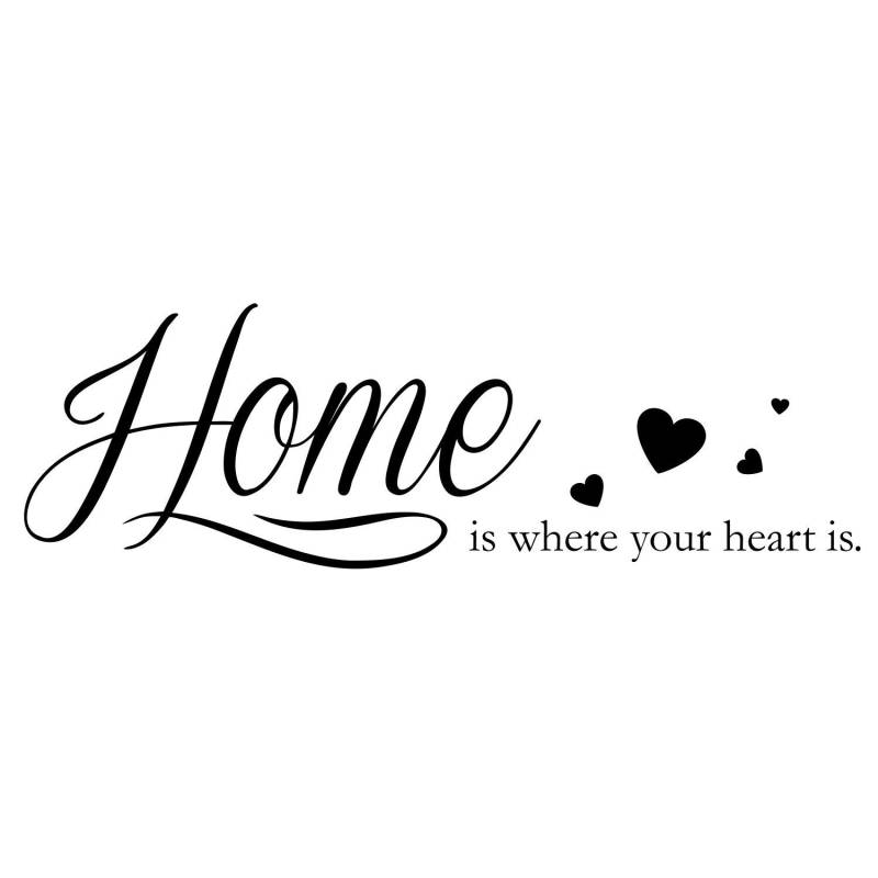 queence Wandtattoo »Home ist where your heart is.«, 120 x 30 cm von queence