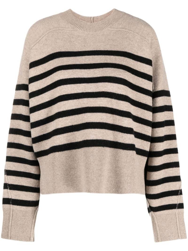 rag & bone Bridget striped stretch-wool brushed jumper - Neutrals von rag & bone