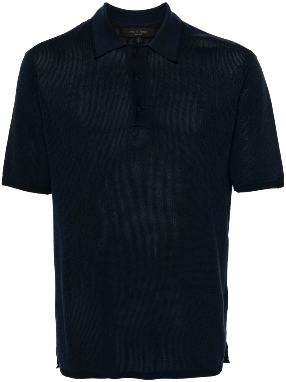 rag & bone Harvey knitted polo shirt - Blue von rag & bone