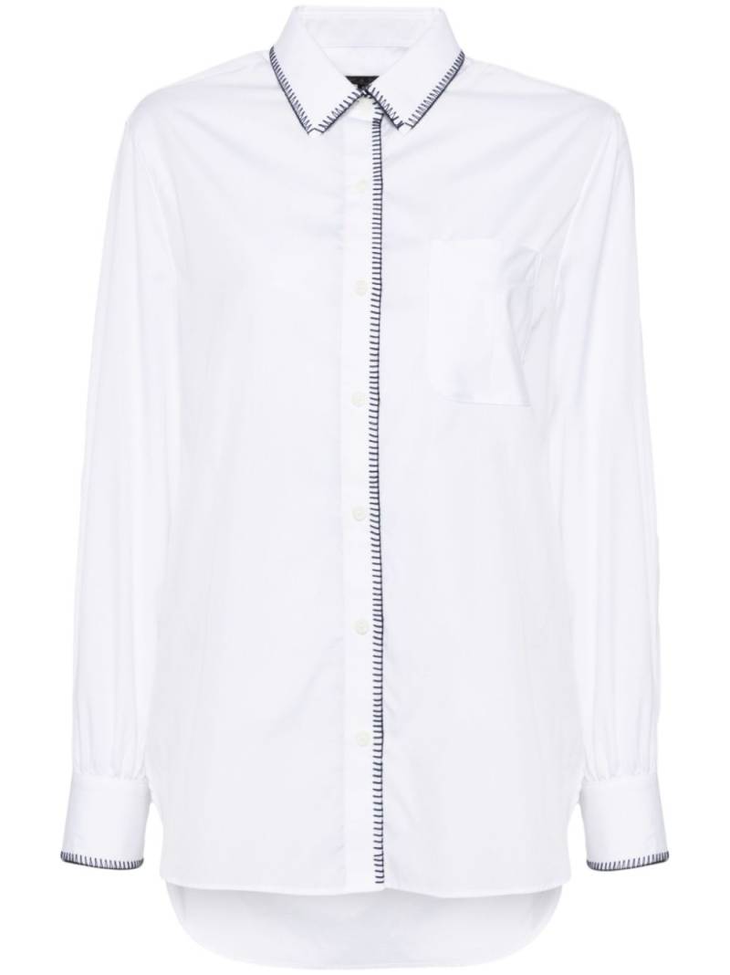 rag & bone Maxine blanket stitch shirt - White von rag & bone