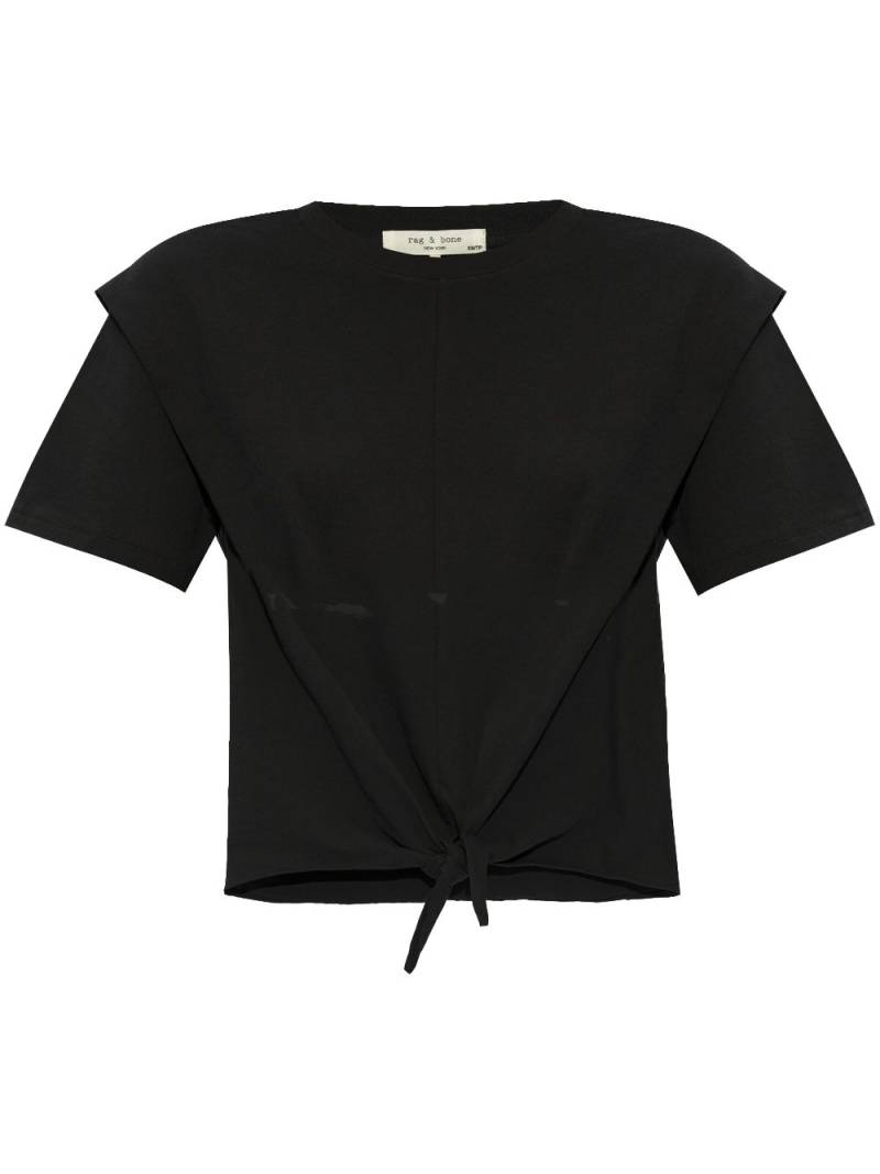 rag & bone Mica knot-detail T-shirt - Black von rag & bone