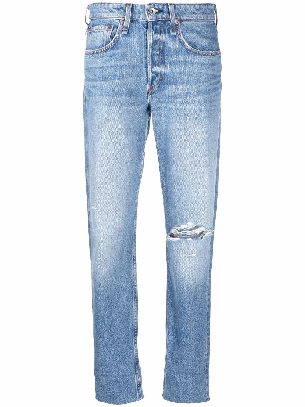 rag & bone Rosa Mid-Rise Boyfriend jeans - Blue von rag & bone