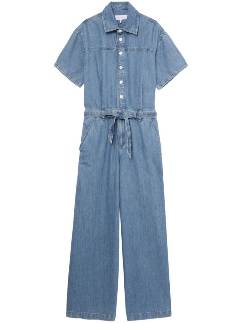 rag & bone belted denim jumpsuit - Blue von rag & bone