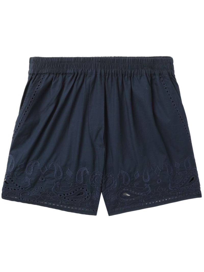 rag & bone broderie anglaise cotton shorts - Blue von rag & bone