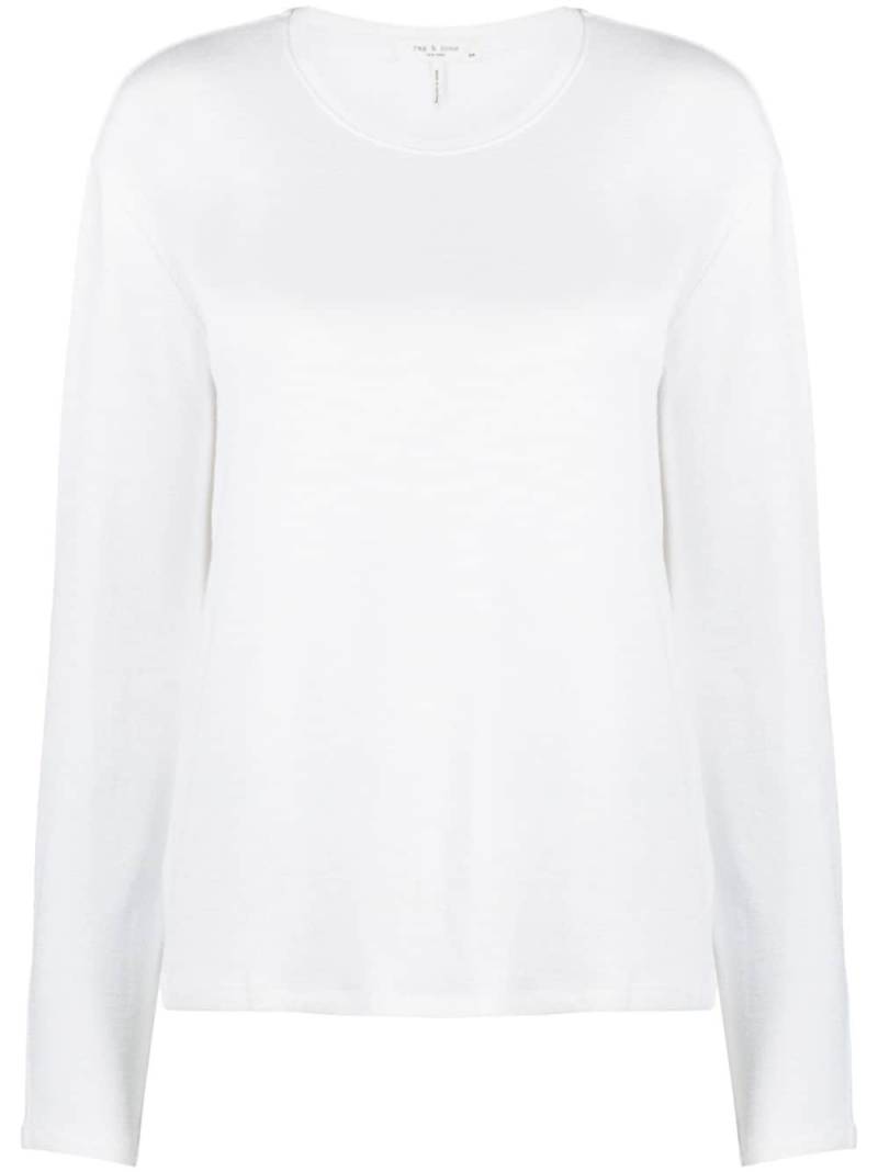 rag & bone crew-neck ribbed-knit jumper - White von rag & bone