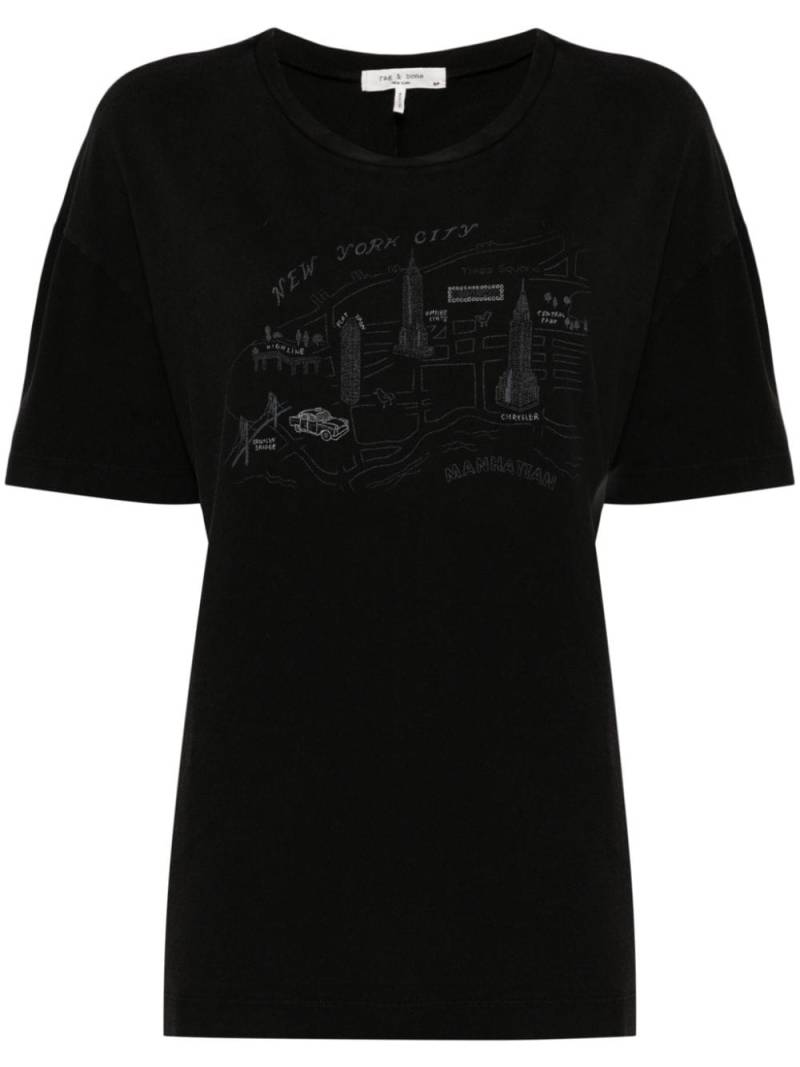 rag & bone graphic-print cotton t-shirt - Black von rag & bone