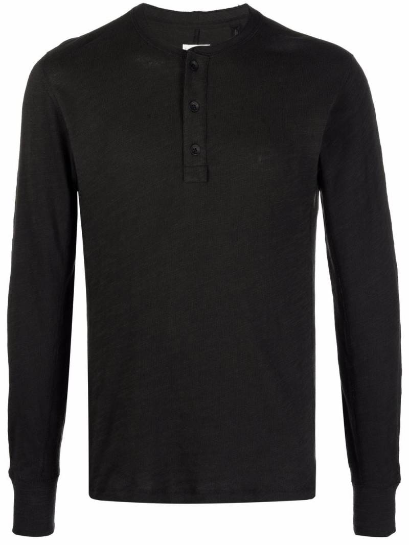 rag & bone long-sleeve cotton top - Black von rag & bone