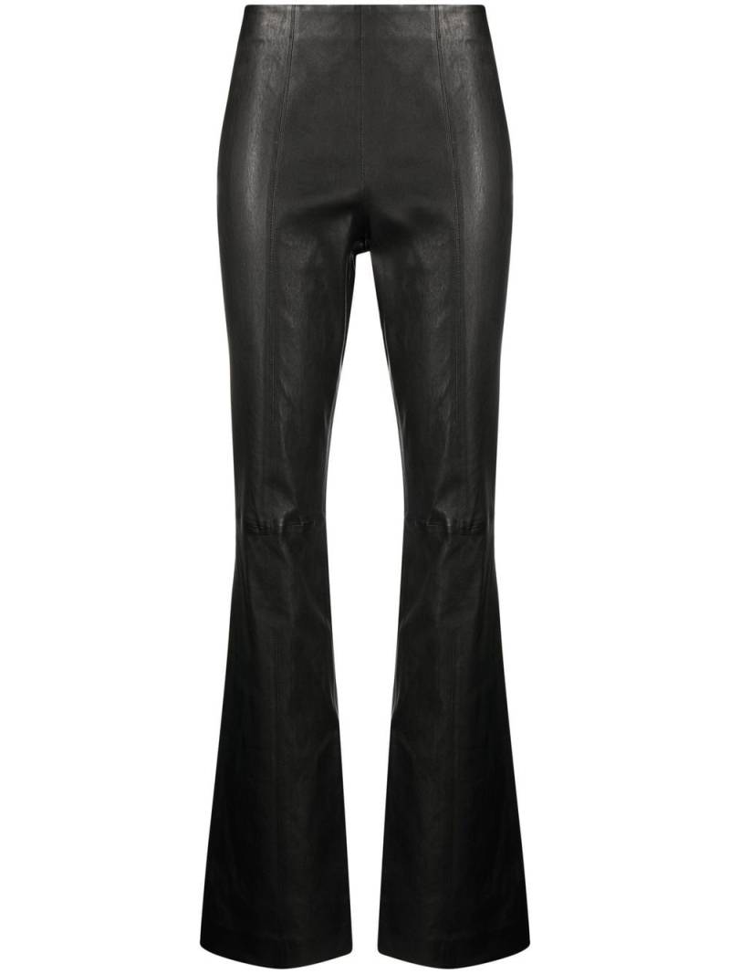 rag & bone mid-rise flared leather trousers - Black von rag & bone