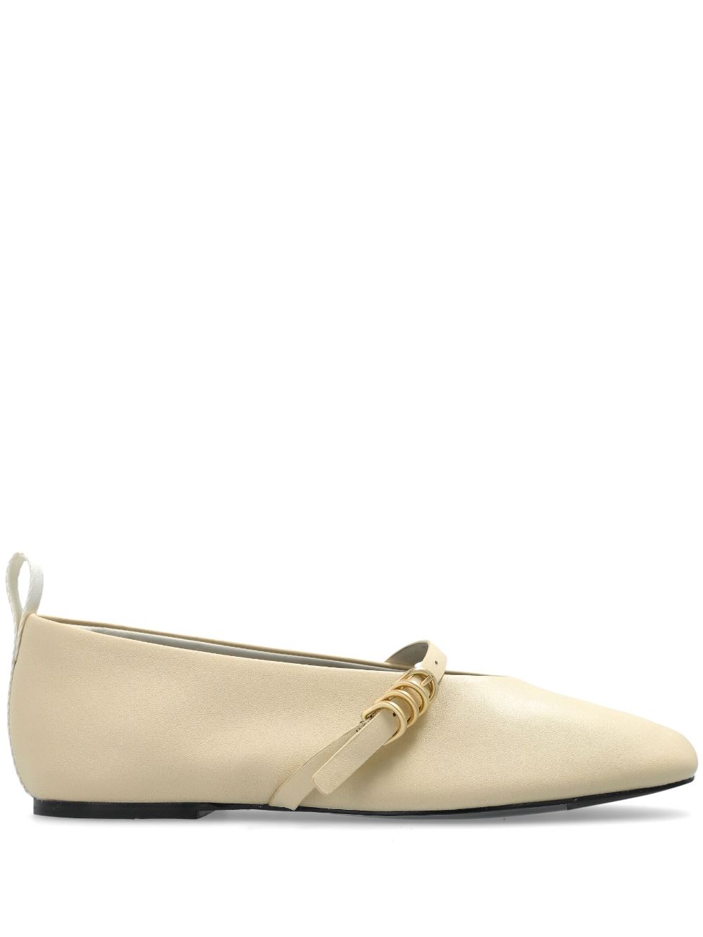 rag & bone square-toe leather ballerina shoes - Neutrals von rag & bone