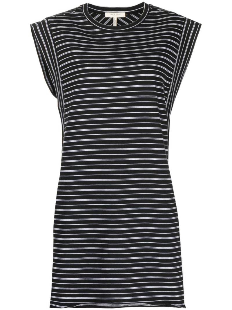 rag & bone stripe-print organic-cotton dress - Black von rag & bone