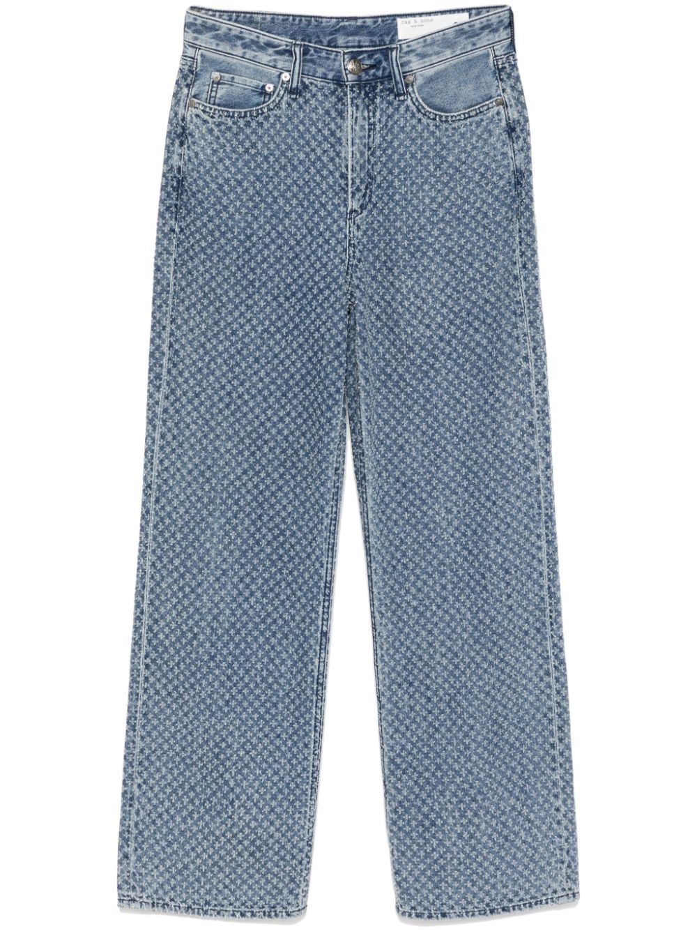 rag & bone texture-finish straight-leg jeans - Blue von rag & bone