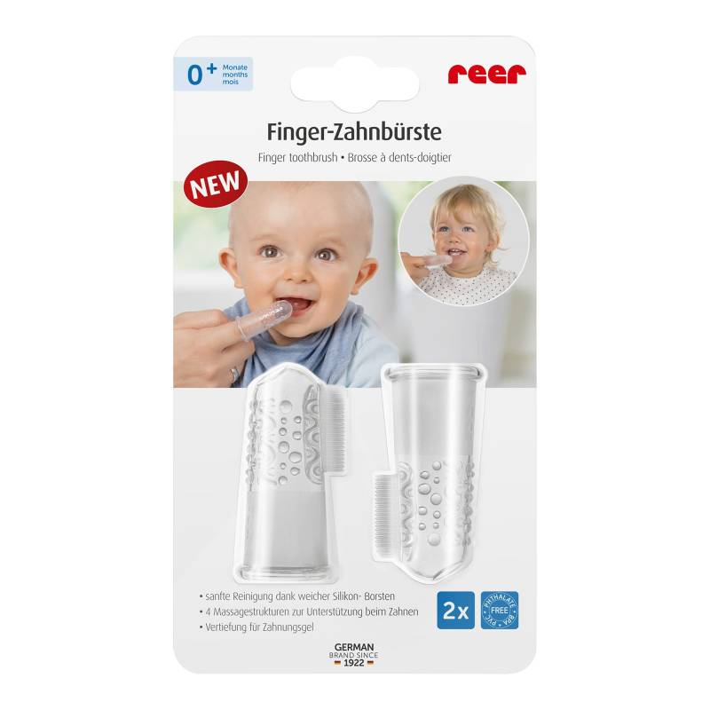 2er-Pack Finger-Zahnbürsten von reer