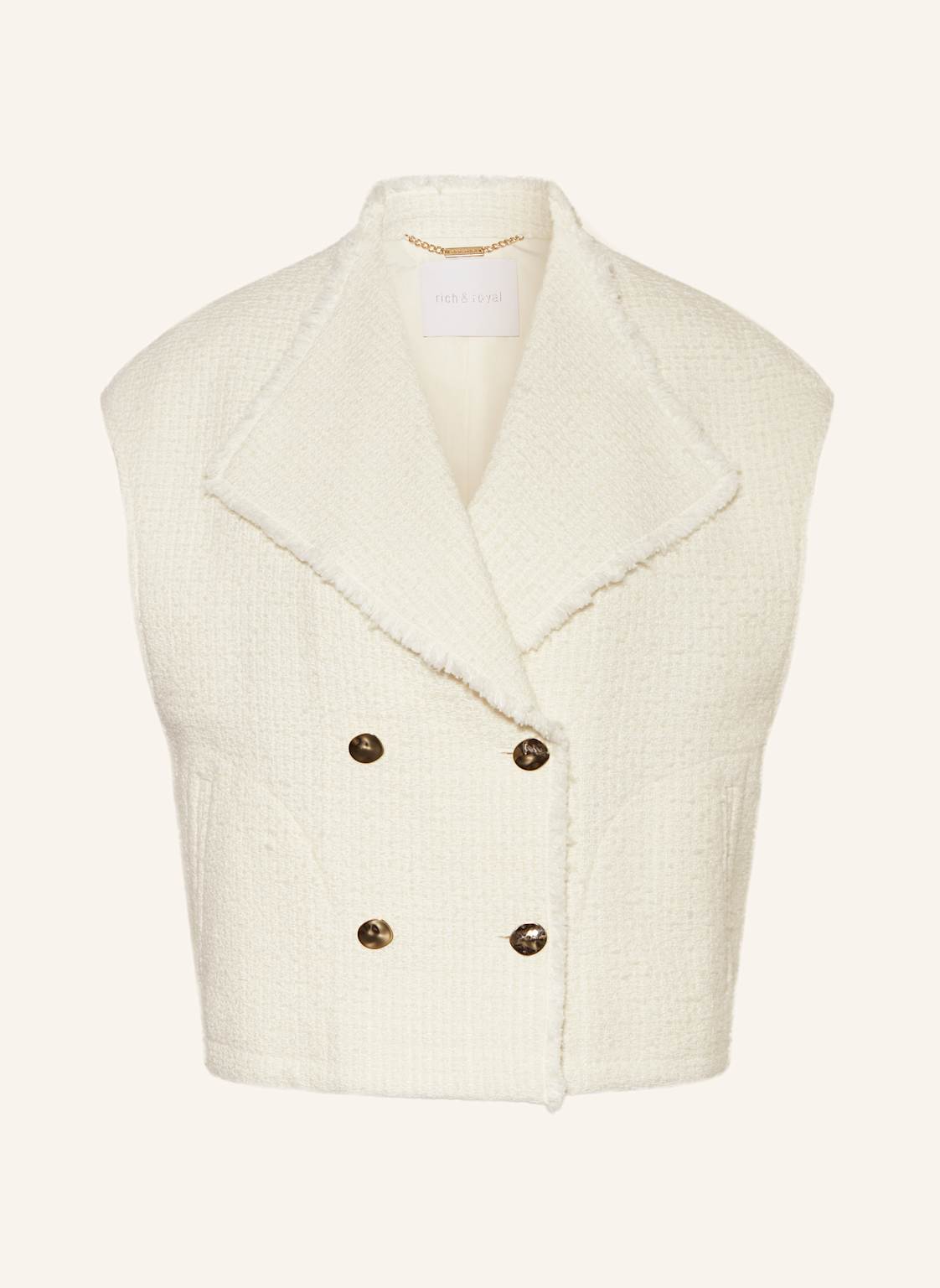 Rich & Royal Blazerweste Aus Bouclé weiss Rich & Royal Blazerweste Aus Bouclé weiss von Rich & Royal