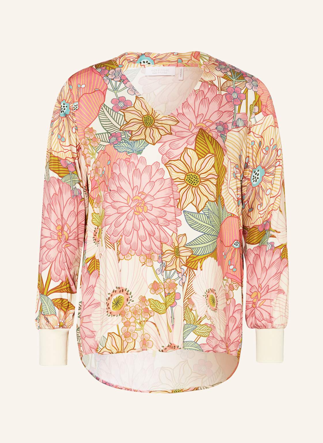 Rich & Royal Blusenshirt Aus Satin rosa Rich & Royal Blusenshirt Aus Satin rosa von Rich & Royal