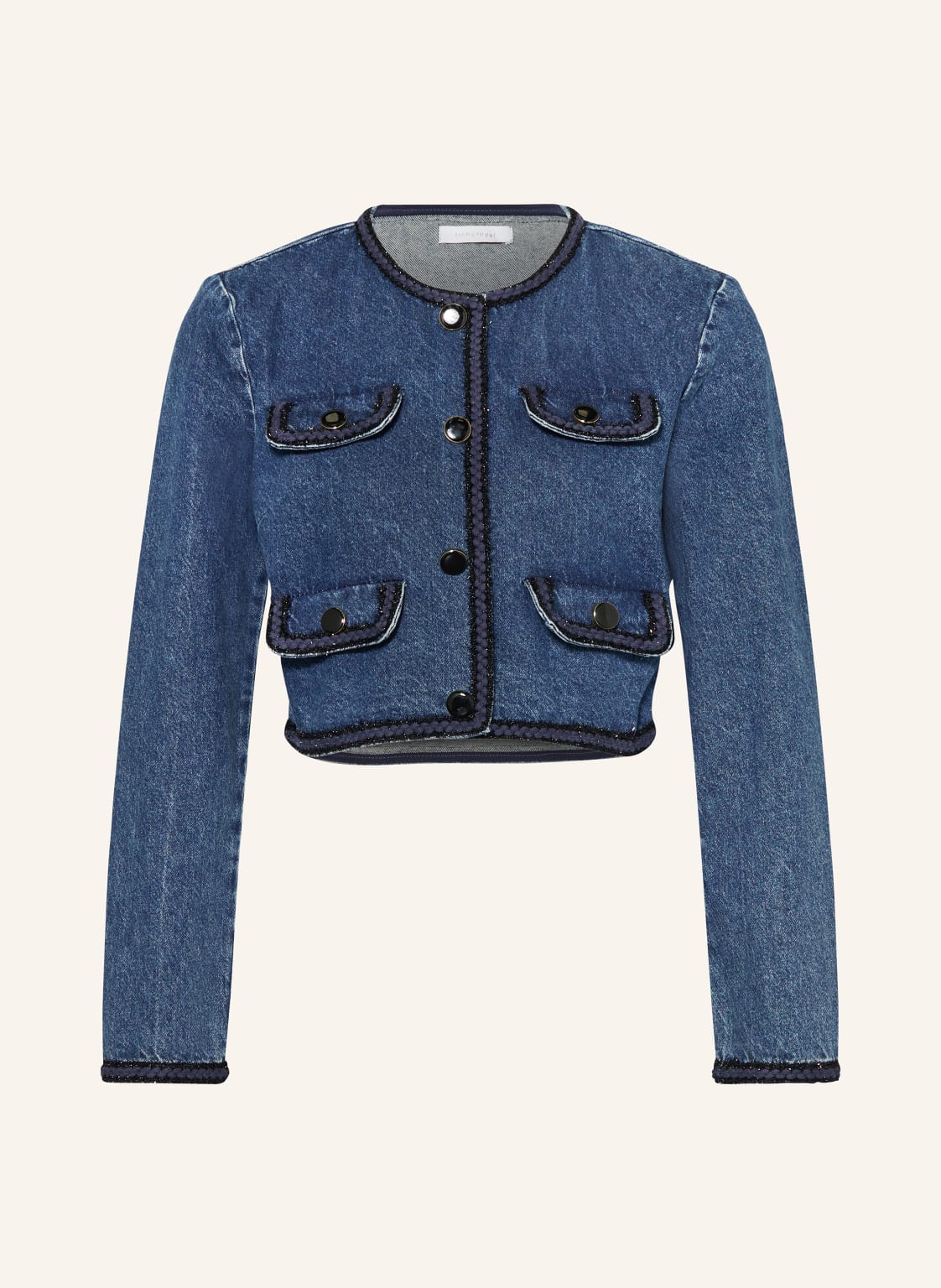 Rich&Royal Cropped-Jeansjacke blau von rich&royal