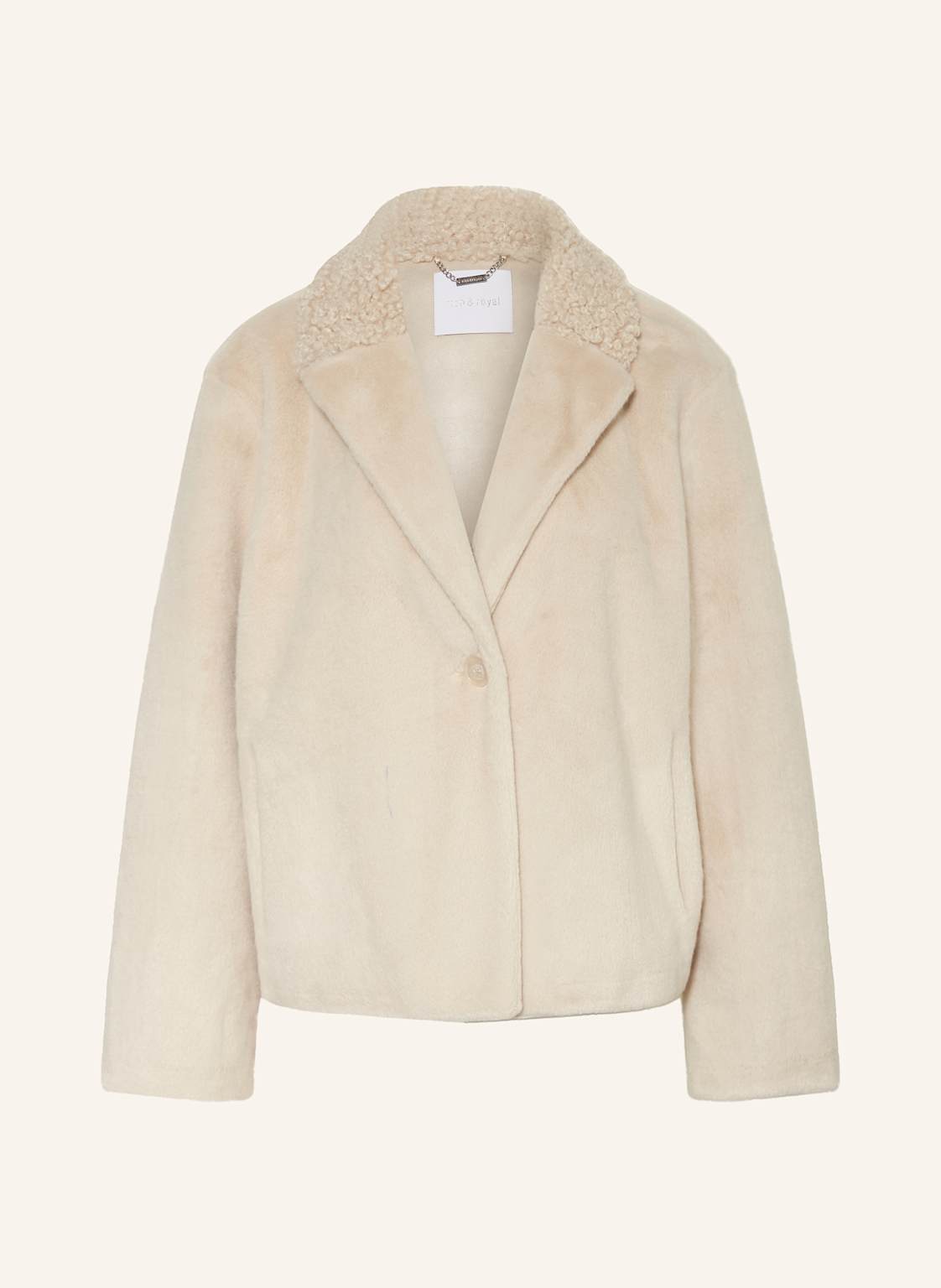 Rich&Royal Kunstfell-Jacke beige von rich&royal