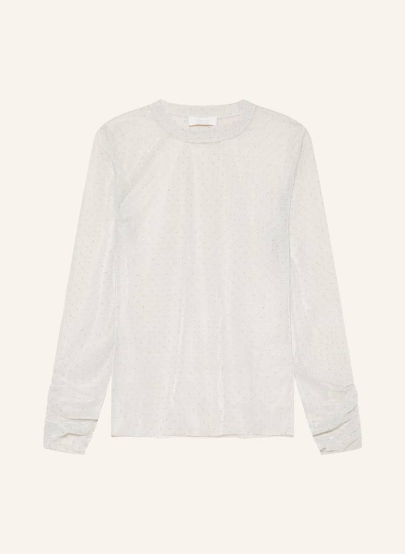 Rich&Royal Longsleeve Aus Mesh Mit Schmucksteinen grau von rich&royal