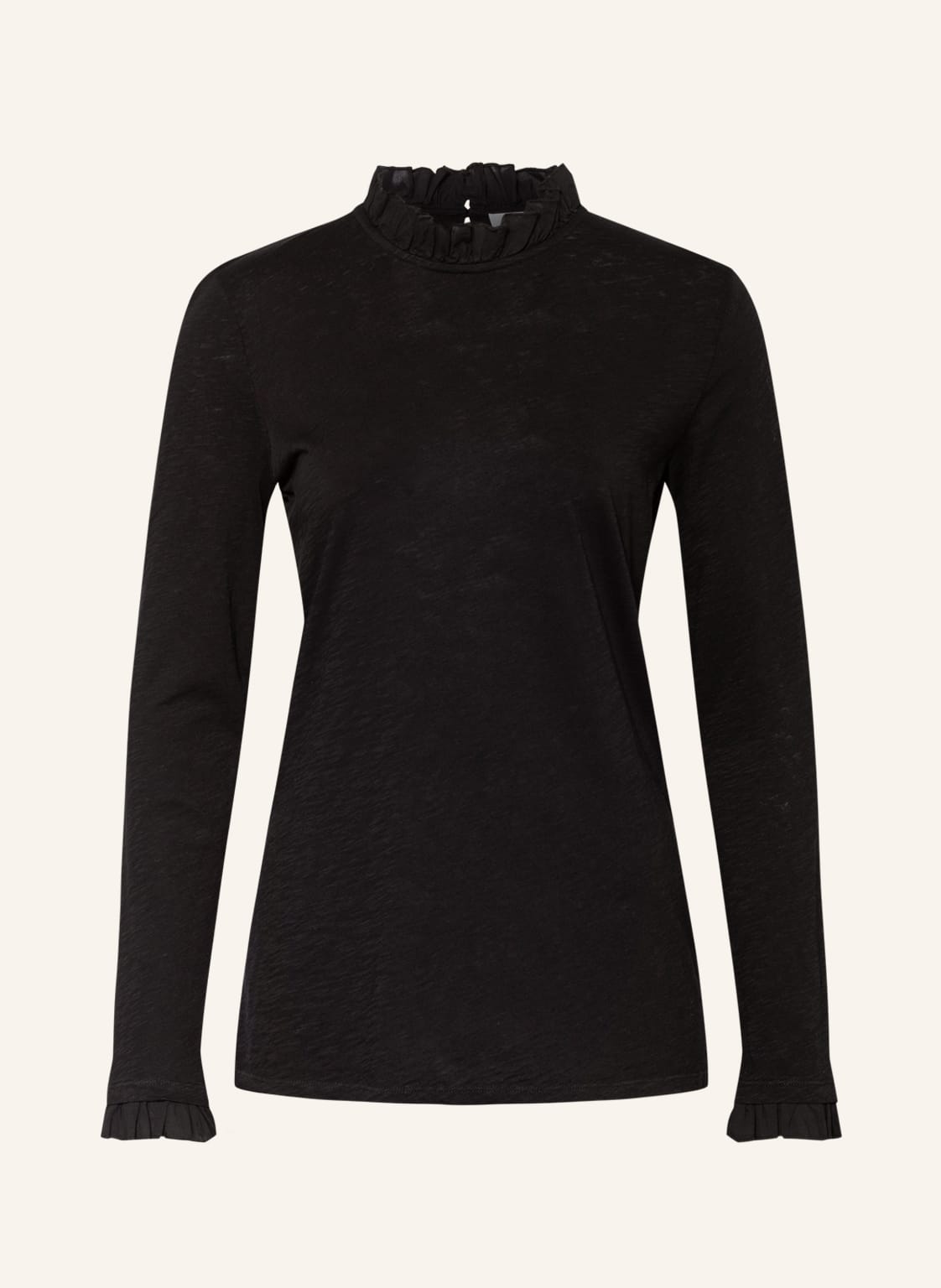 Rich&Royal Longsleeve Im Materialmix schwarz Rich&Royal Longsleeve Im Materialmix schwarz von rich&royal