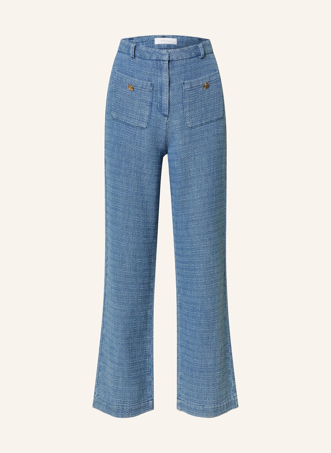 Rich&Royal Marlenehose Aus Tweed blau Rich&Royal Marlenehose Aus Tweed blau von rich&royal