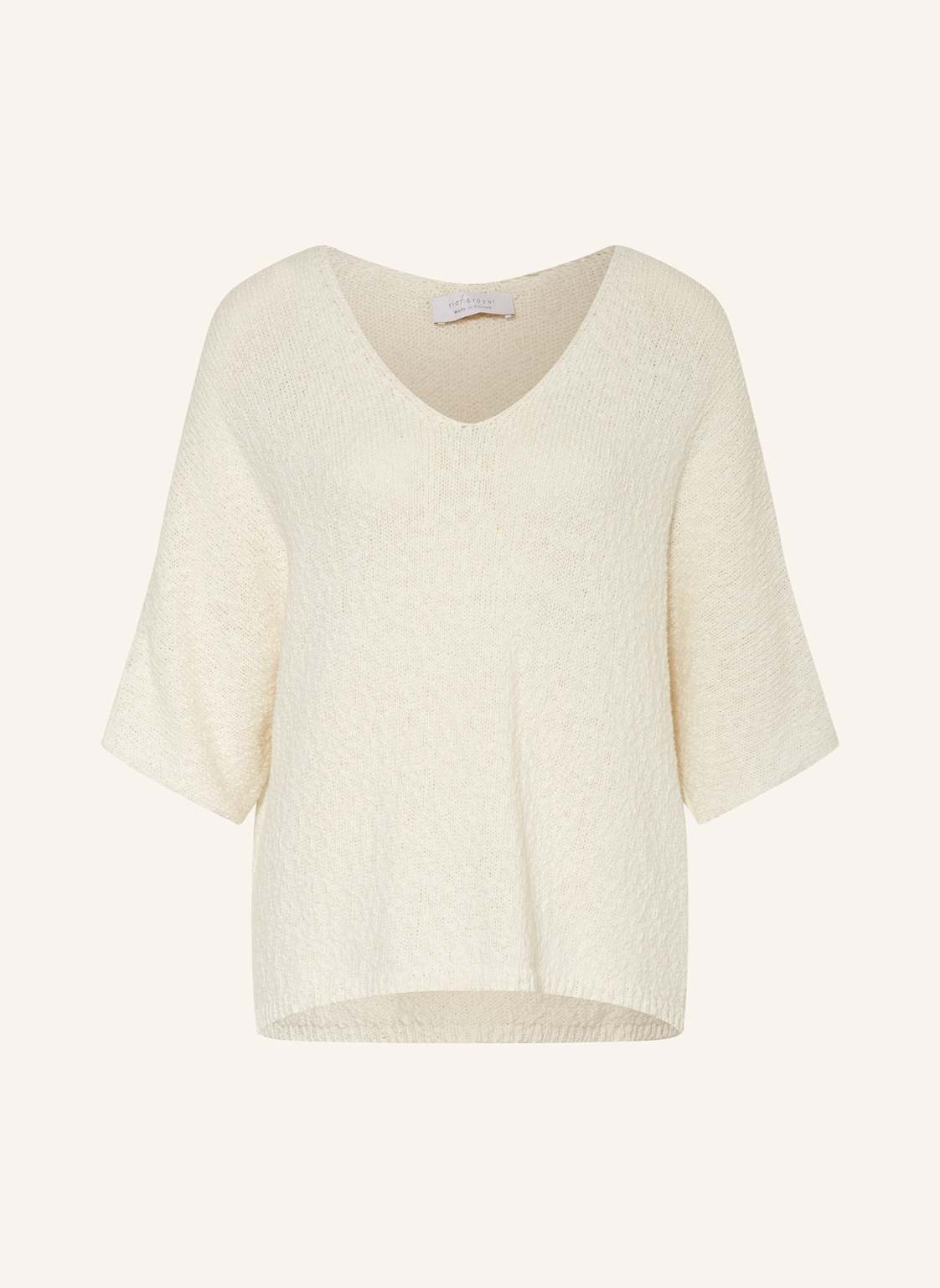 Rich&Royal Pullover Mit Leinen Und 3/4-Arm weiss Rich&Royal Pullover Mit Leinen Und 3/4-Arm weiss von rich&royal