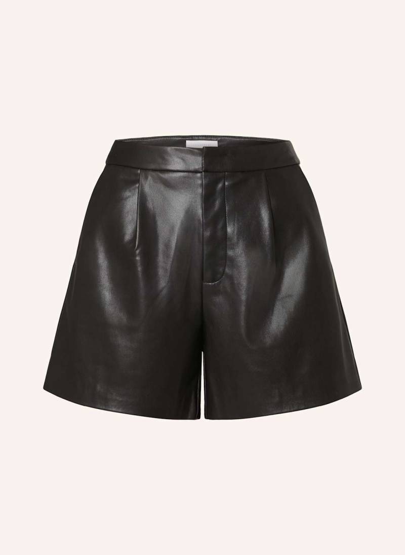 Rich&Royal Shorts In Lederoptik schwarz von rich&royal