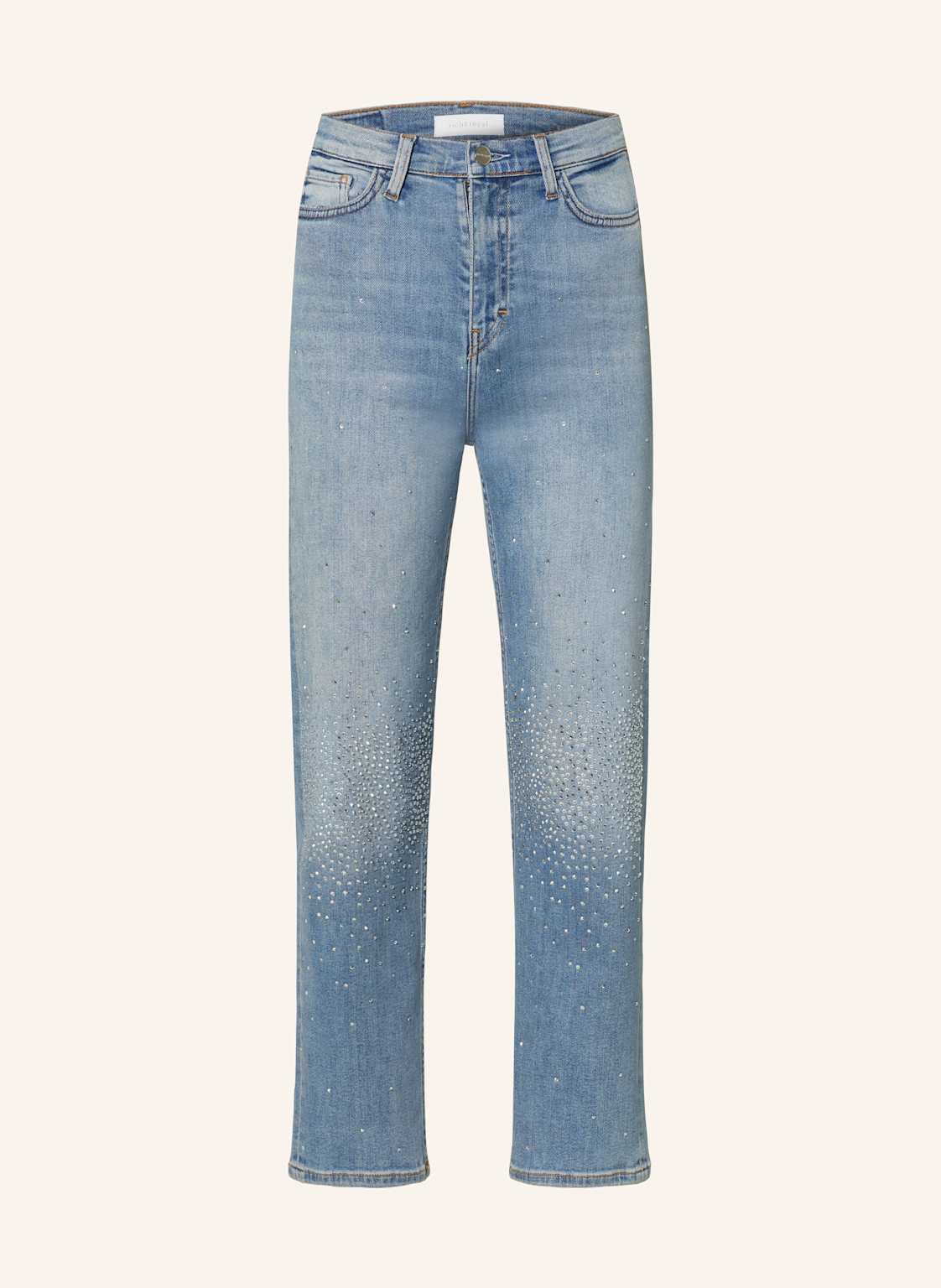 Rich&Royal Straight Jeans Mit Schmucksteinen blau von rich&royal