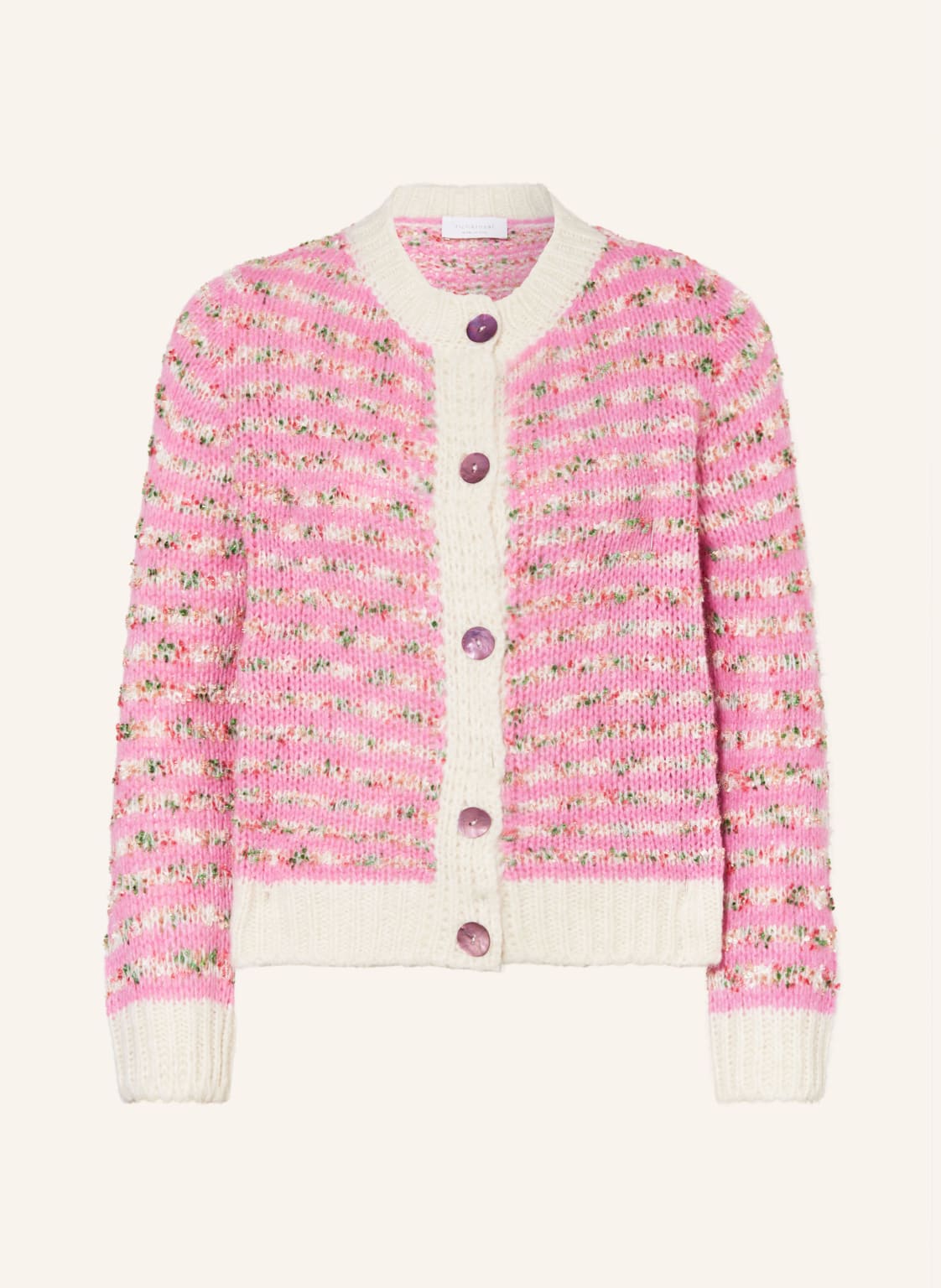 Rich&Royal Strickjacke Mit Glitzergarn pink von rich&royal